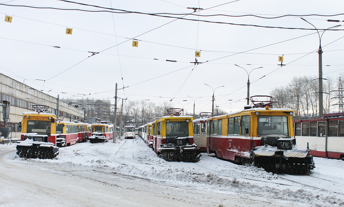 Челябинск, 71-605 (КТМ-5М3) № 509; Челябинск, 71-605 (КТМ-5М3) № 511; Челябинск, 71-605 (КТМ-5М3) № 506; Челябинск — Разные фотографии