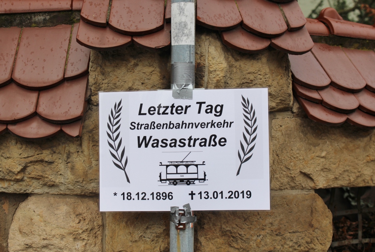 Дрезден — Последний день трамвайного движения на улицах Вазаштрассе и Франц-Лист-Штрассе (13.01.2019)