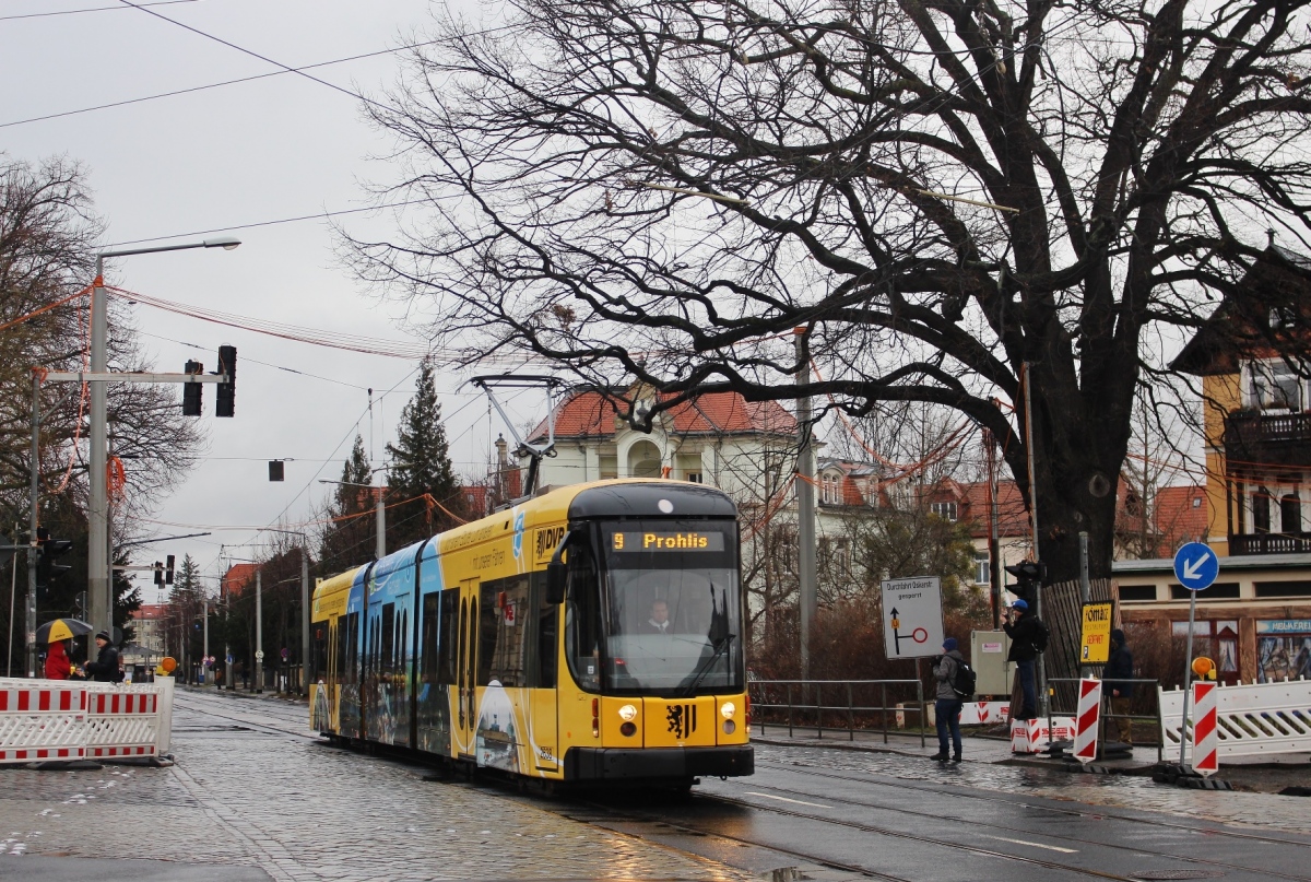 Дрезден, Bombardier NGT D8 DD 	 № 2638; Дрезден — Последний день трамвайного движения на улицах Вазаштрассе и Франц-Лист-Штрассе (13.01.2019)