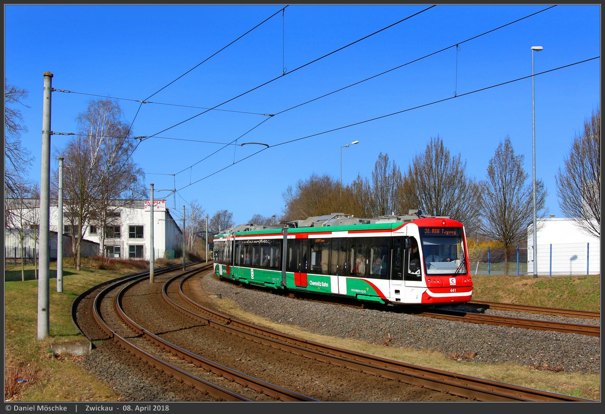 Chemnitz, Vossloh Citylink — 441; Chemnitz — Tram-railway system "Chemnitzer Modell" • Straßenbahn-Eisenbahnkonzept "Chemnitzer Modell"; Zwickau — Tram-railway system "Zwickauer Modell" • Straßenbahn-Eisenbahnkonzept "Zwickauer Modell"; Zwickau — Trams from other cities • Straßenbahnen aus anderen Städten