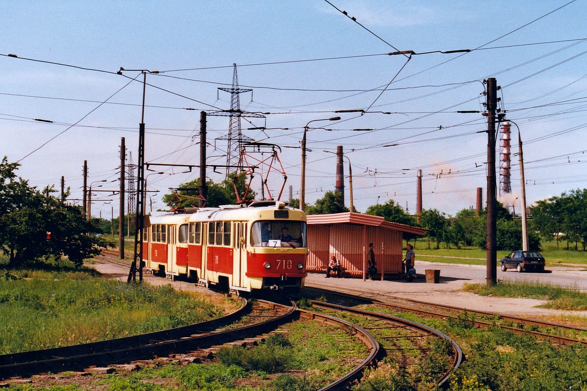 Запорожье, Tatra T3SU № 710; Запорожье — Трамвайная линия до завода «Кремнийполимер»; Запорожье — Троллейбусная линия до завода «Кремнийполимер»