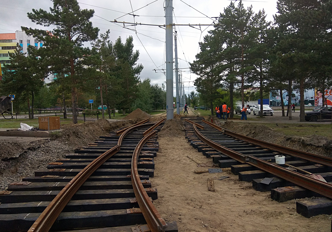 Павлодар — Ремонты и строительство трамвайных путей
