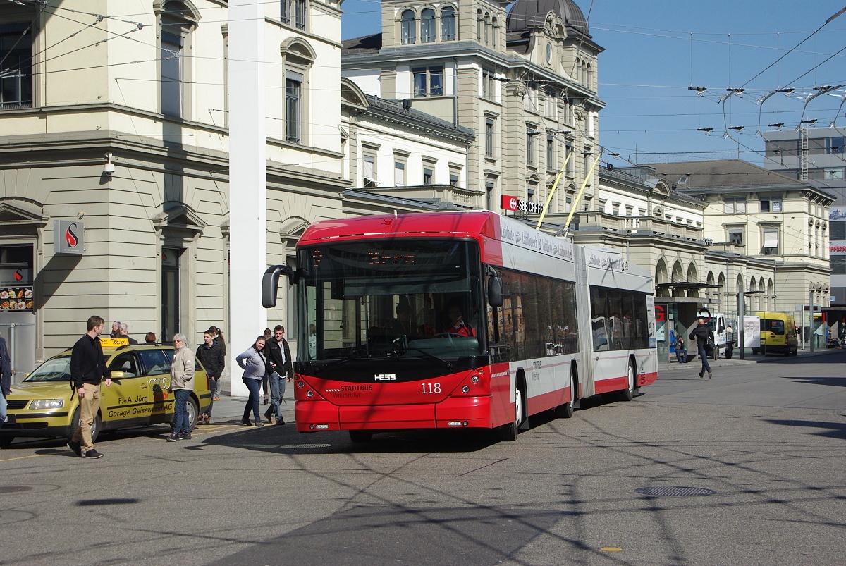 Winterthur, Hess SwissTrolley 3 (BGT-N1C) # 118