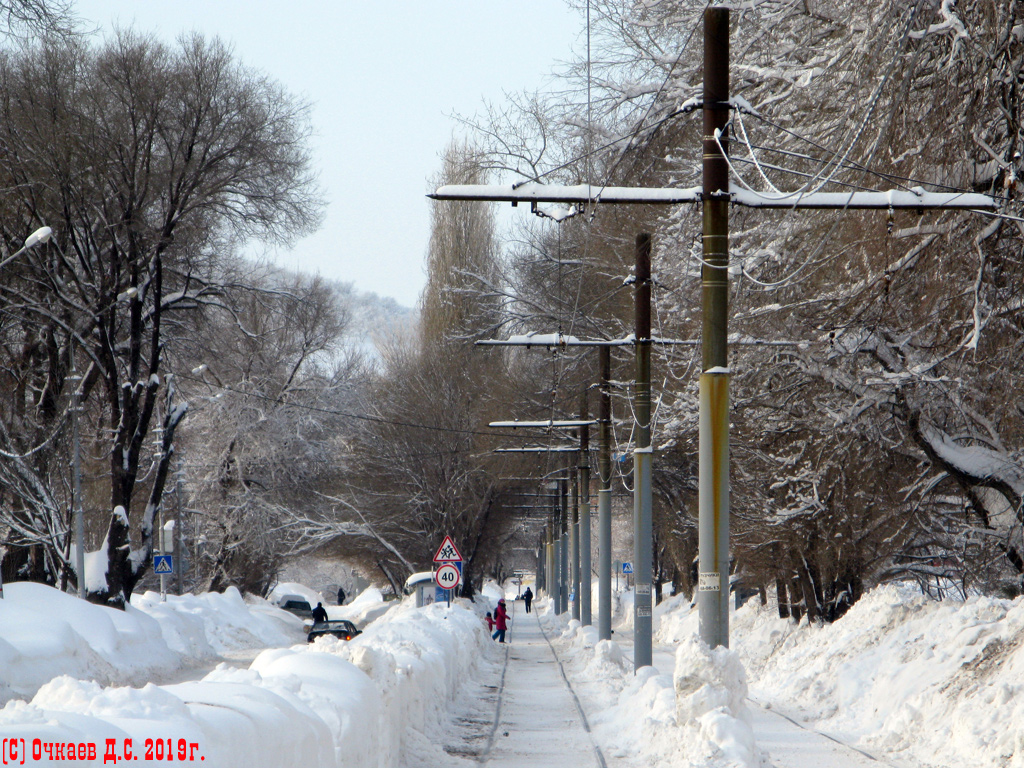 Саратов — Последствия снегопадов зимой 2018-2019 гг.; Саратов — Трамвайные линии