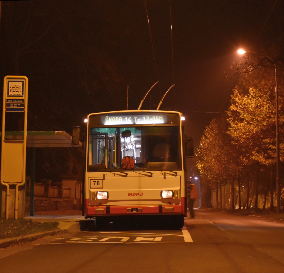 Опава, Škoda 14Tr17/6M № 78; Опава — 35 лет с вами — символическое прощание с троллейбусами 14Tr(M) / 35 let s Vami — symbolické rozlouceni s trolejbusy 14Tr(M)