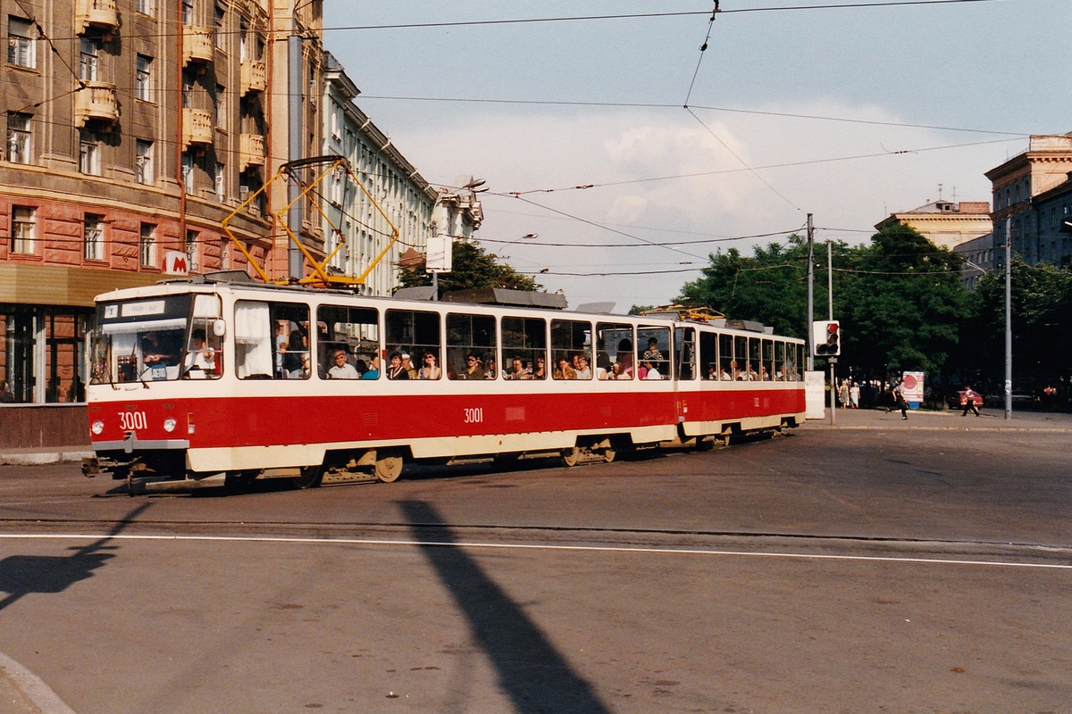 Dnipro, Tatra-Yug T6B5 # 3001; Dnipro — Old photos: Shots by foreign photographers