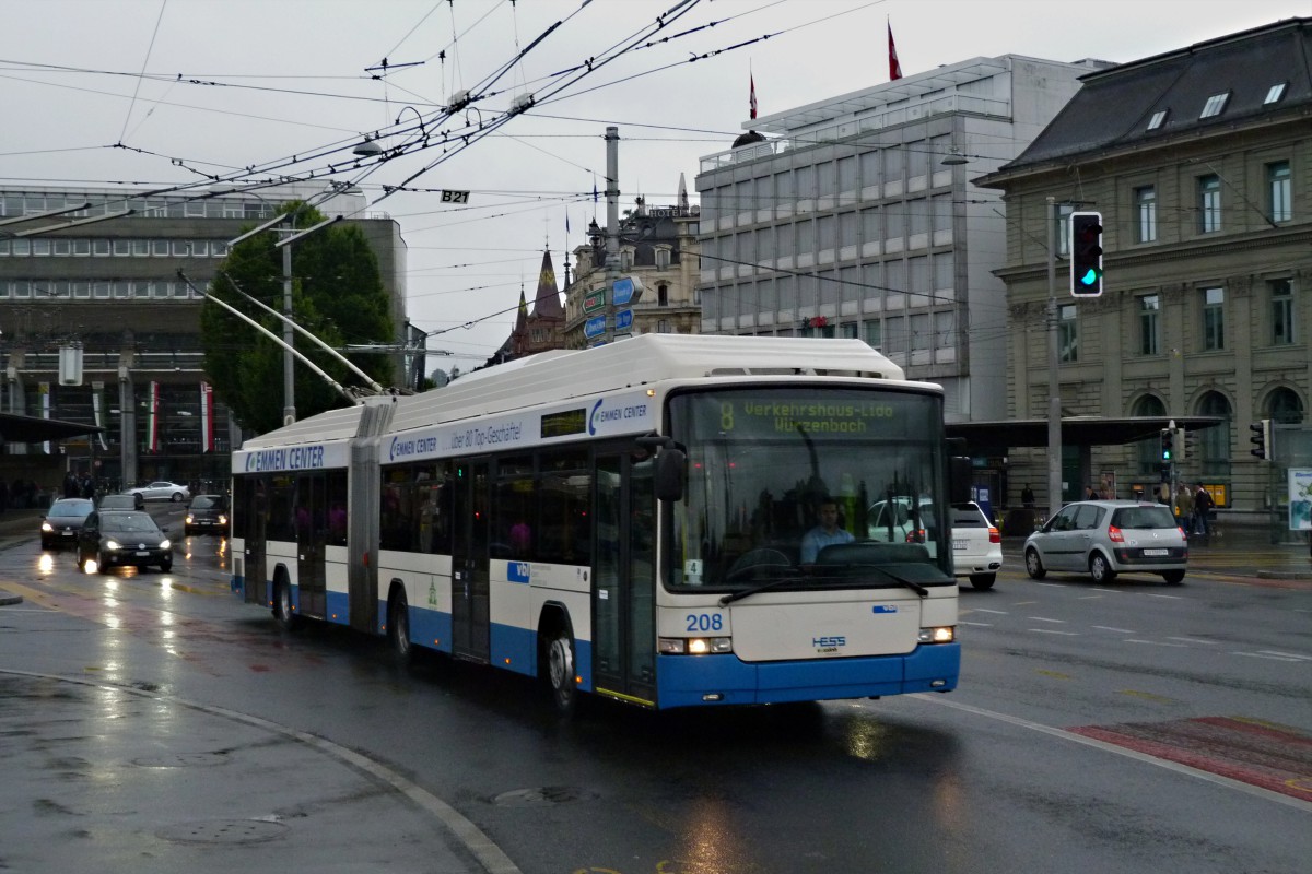 Luzern, Hess SwissTrolley 3 (BGT-N2C) # 208