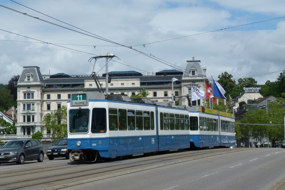 Zürich, SWS/SWP/BBC Be 4/6 "Tram 2000" č. 2030