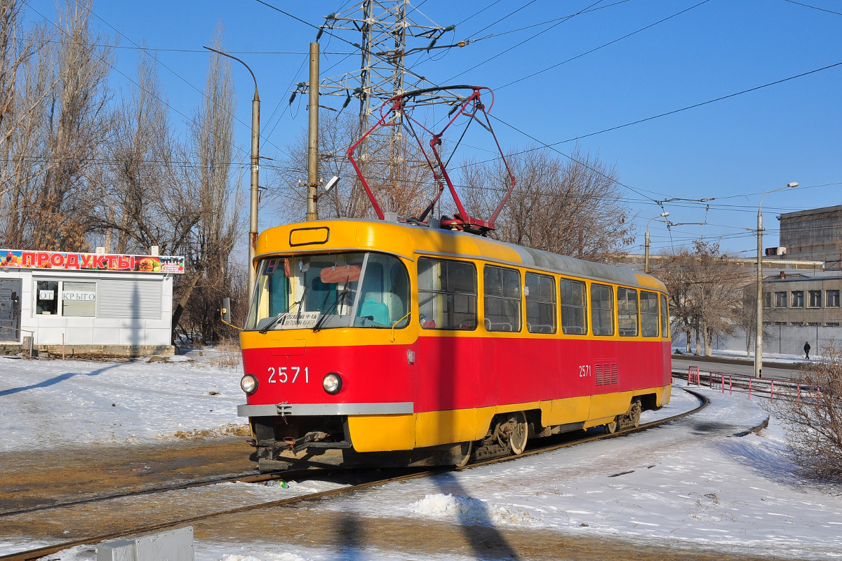 Волгоград, Tatra T3SU (двухдверная) № 2571