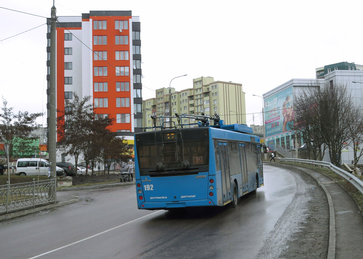 Rivne, Dnipro T203 # 192; Rivne — Trolleybus Lines with Use of Auxiliary Power