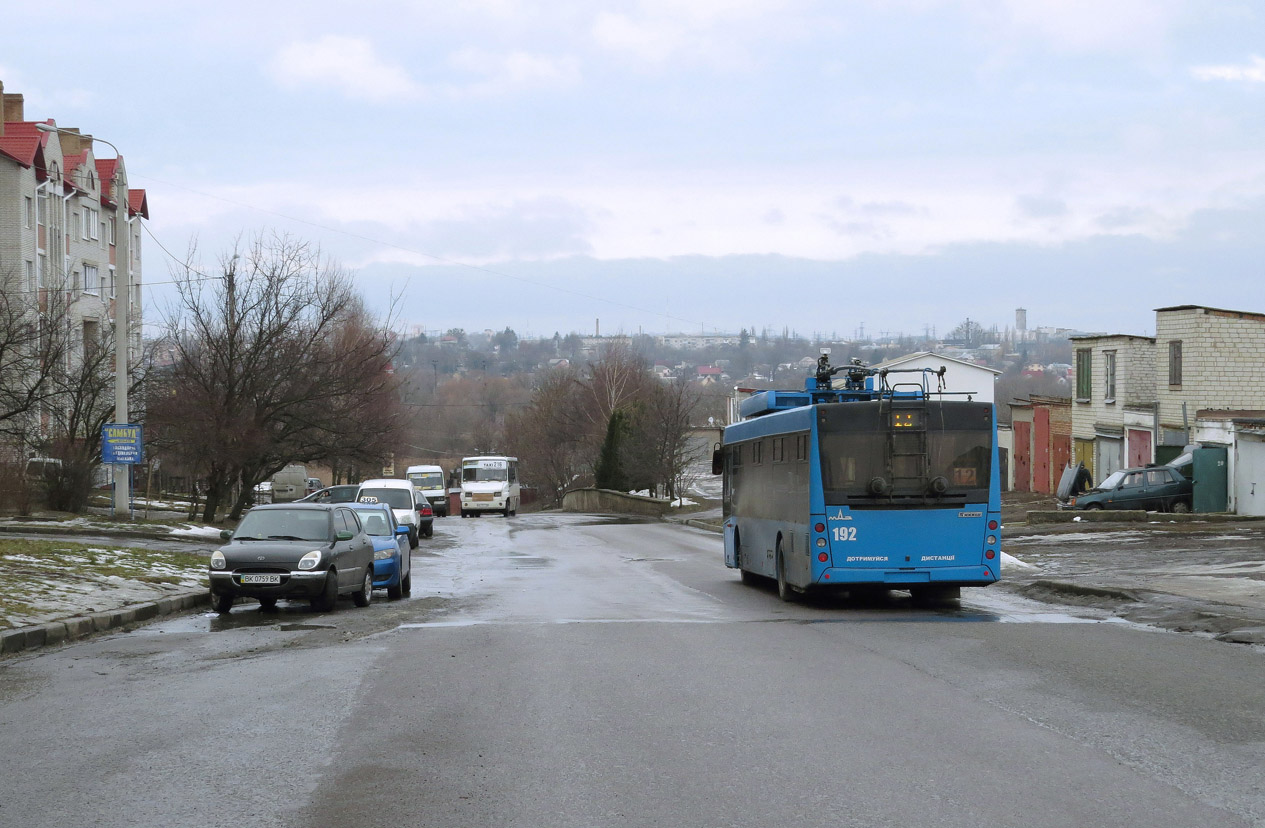 Rovno, Dnipro T203 — 192; Rovno — Trolleybus Lines with Use of Auxiliary Power