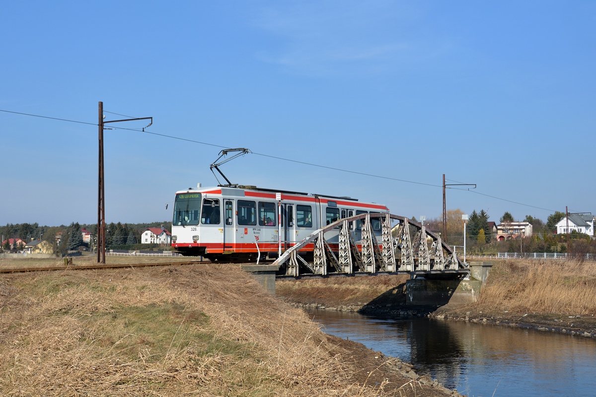 Лодзь, Duewag M6S № 328; Лодзь — Пригородные трамваи — Лютомерск