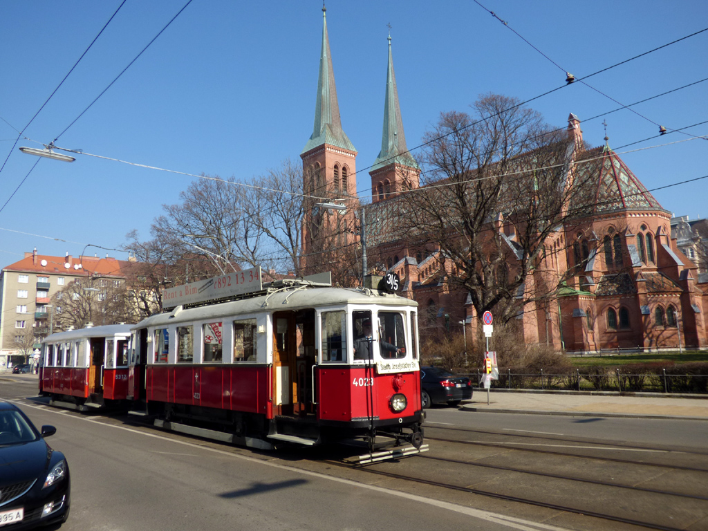 Вена, Graz Type M № 4023; Вена — 251. поездка VEF — 17.02.2019.