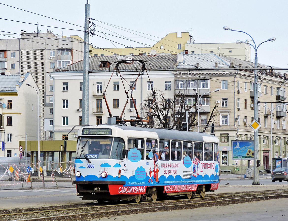 Харьков, Tatra T3SUCS № 3008