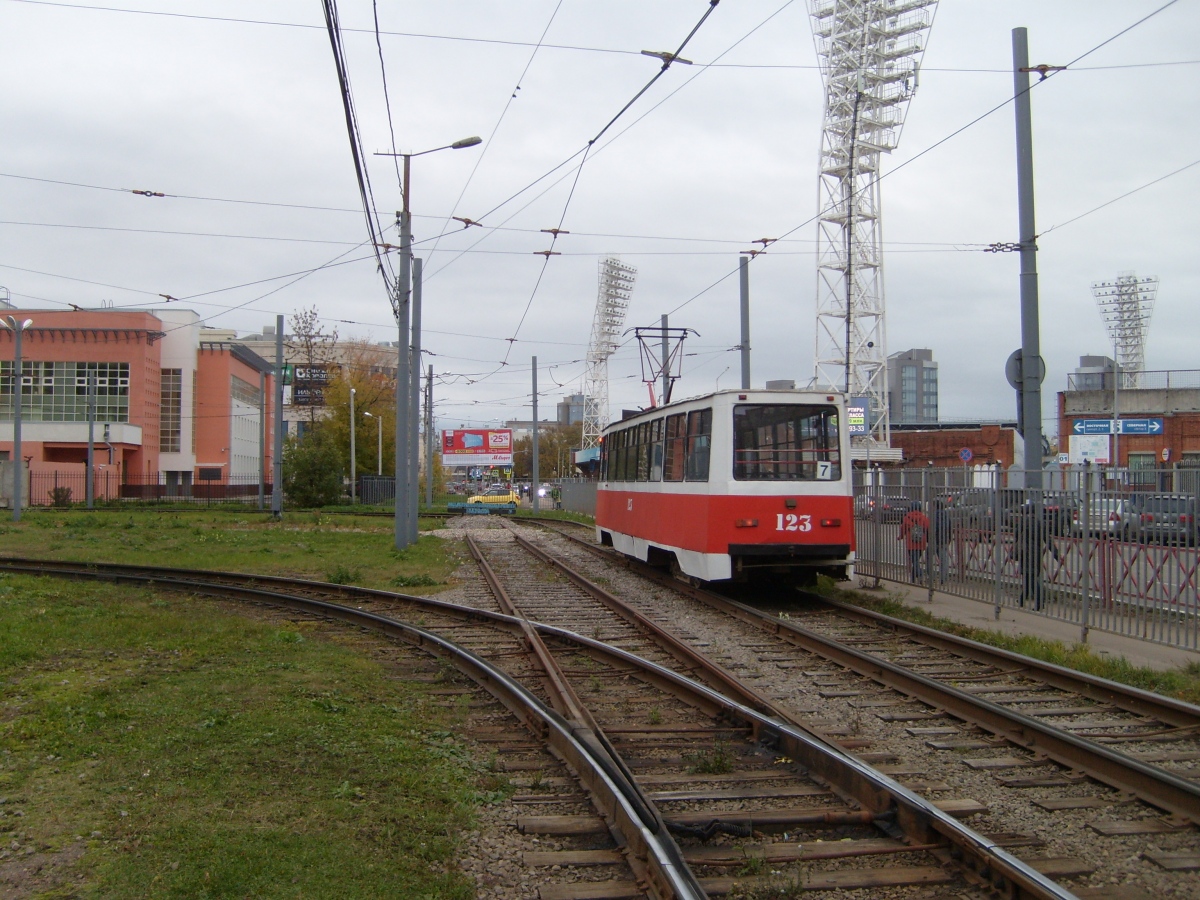 Ярославль, 71-605 (КТМ-5М3) № 123; Ярославль — Конечные станции и разворотные кольца — трамвай