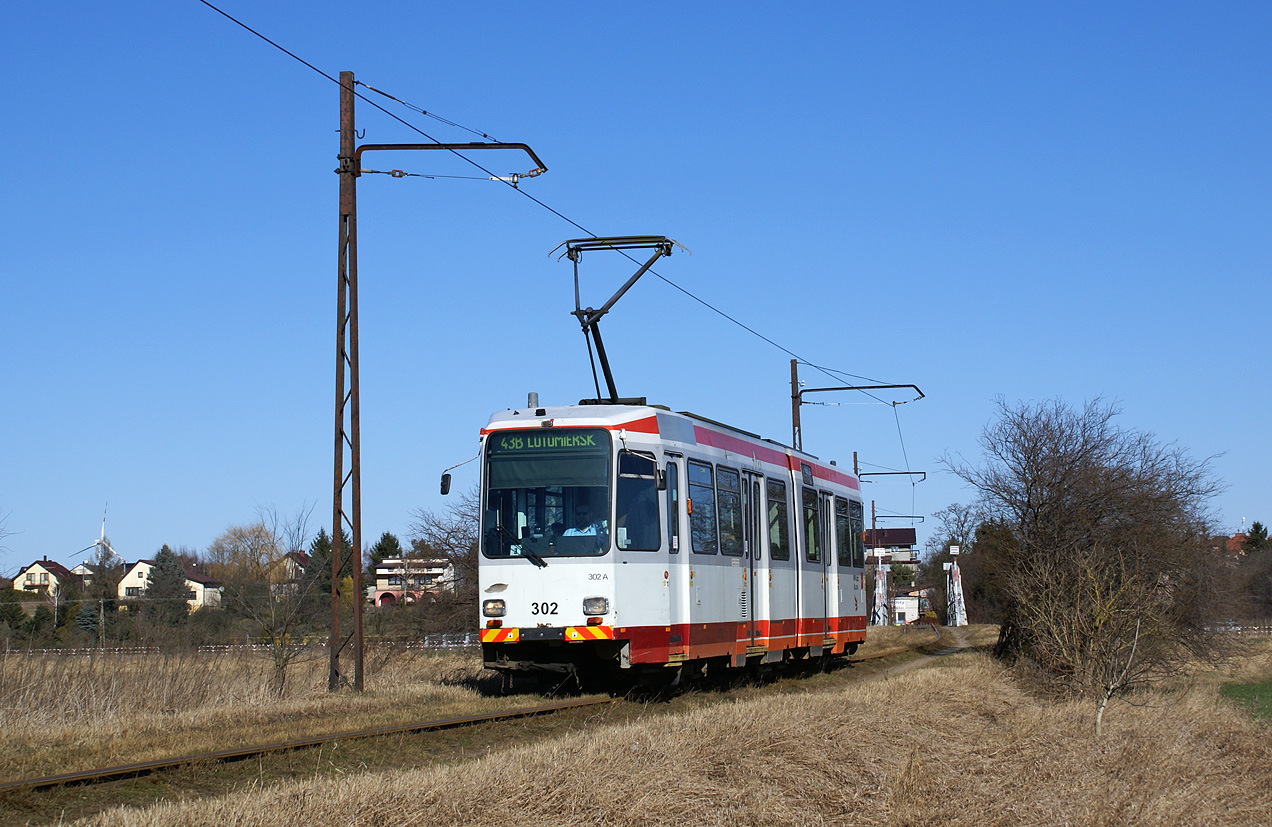Лодзь, Duewag M6S № 302; Лодзь — Пригородные трамваи — Лютомерск