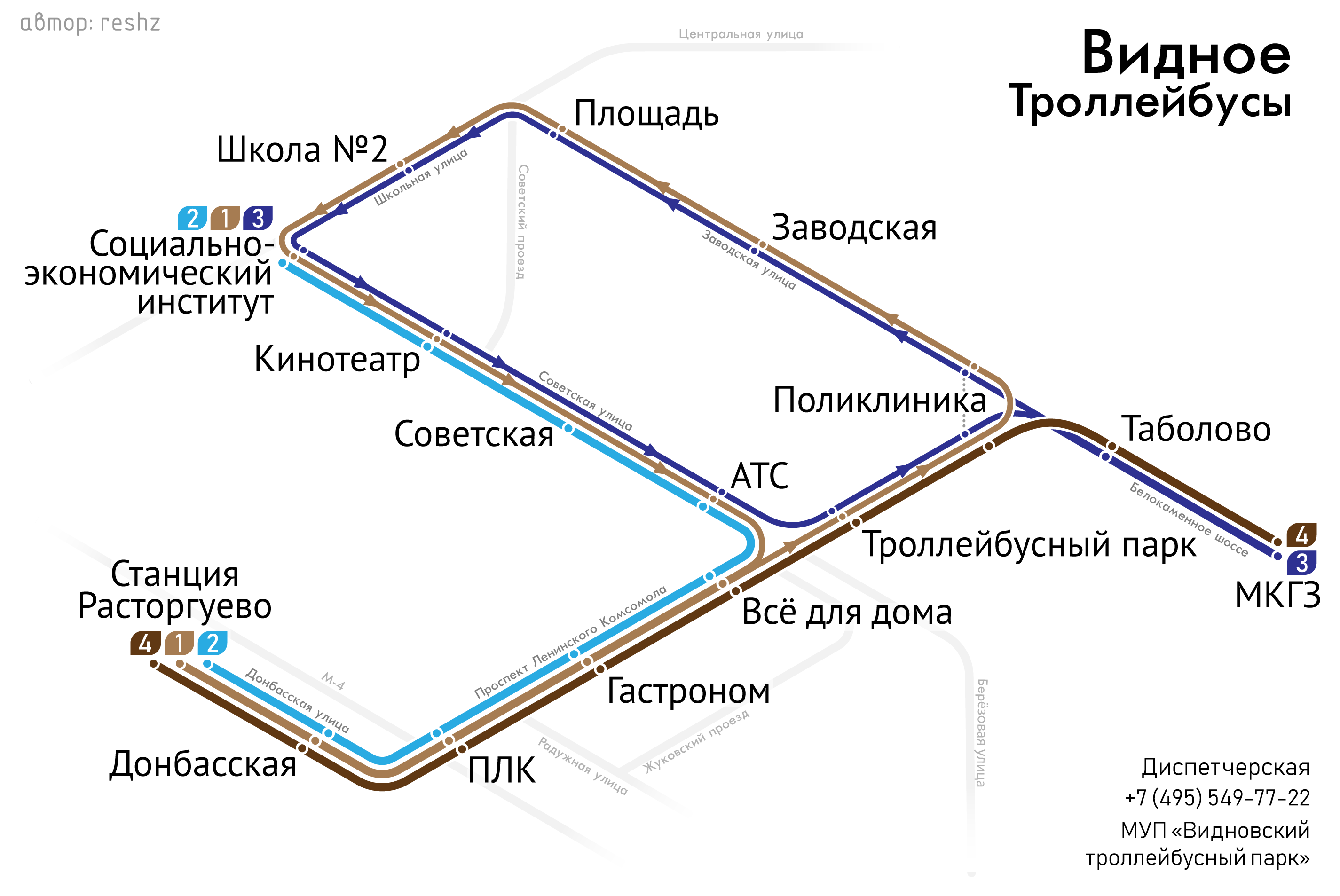 Видное — Схемы