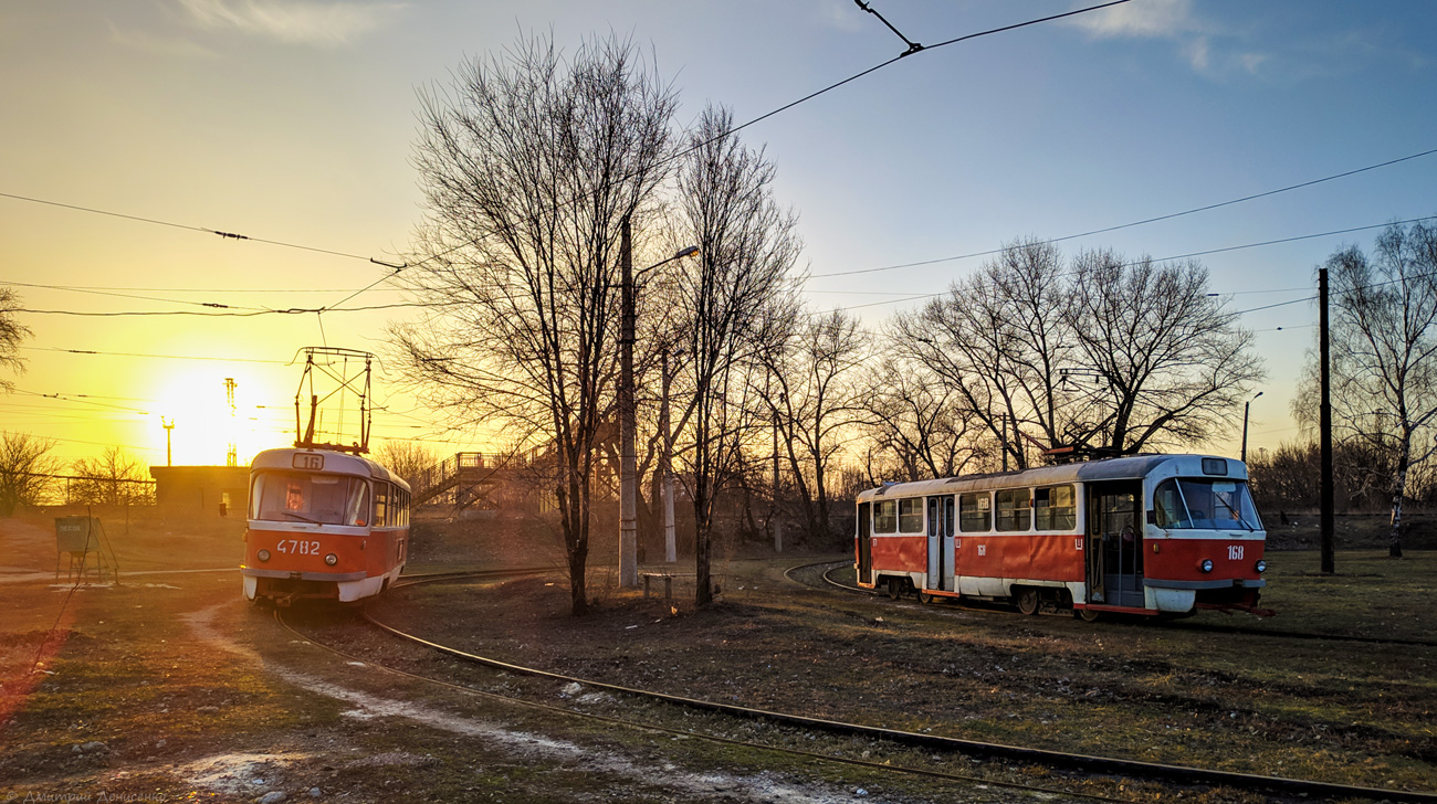 Донецк, Tatra T3SU (двухдверная) № 4782; Донецк, Tatra T3SU № 168 (4168)