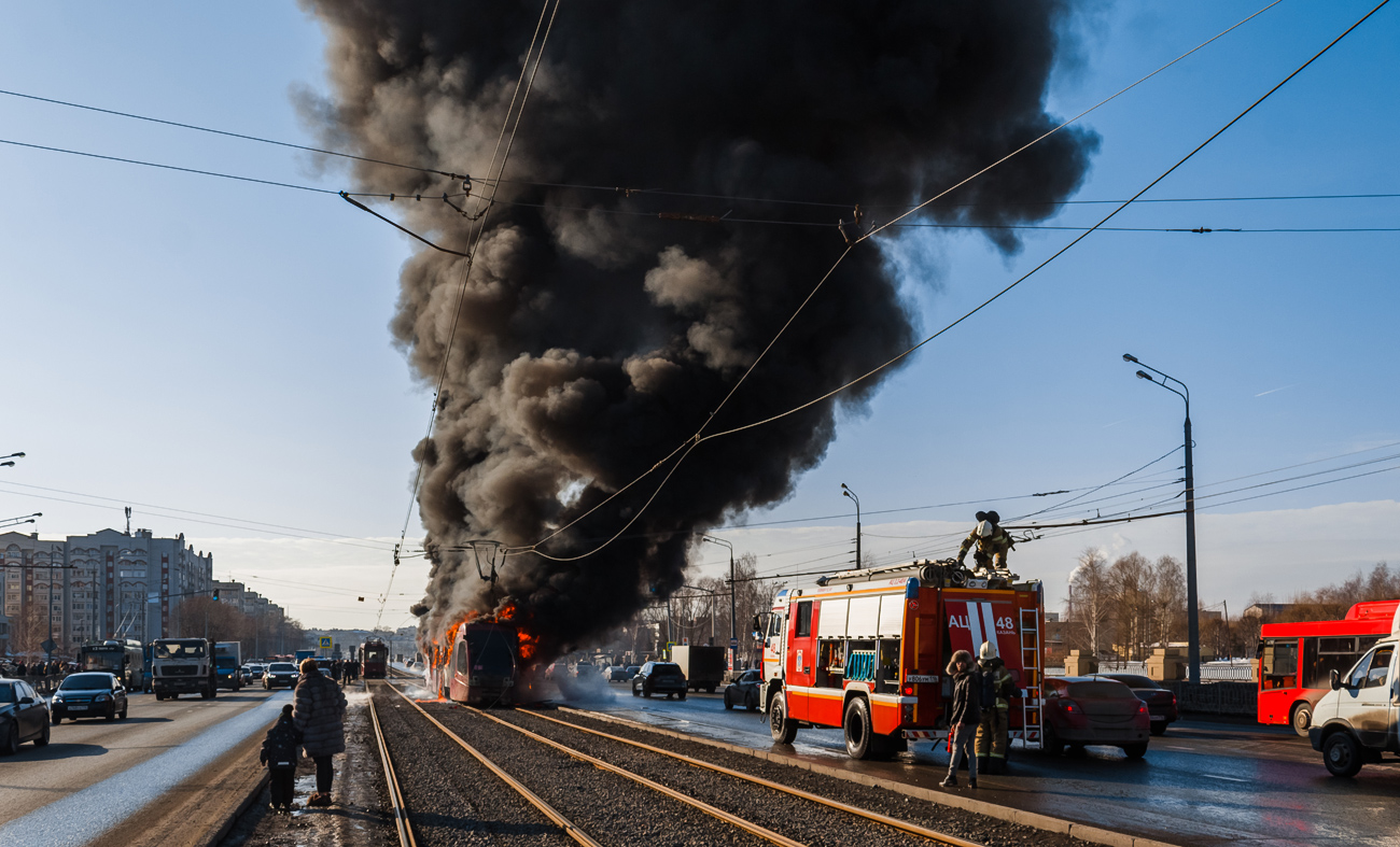 Kazaň — Burning trams
