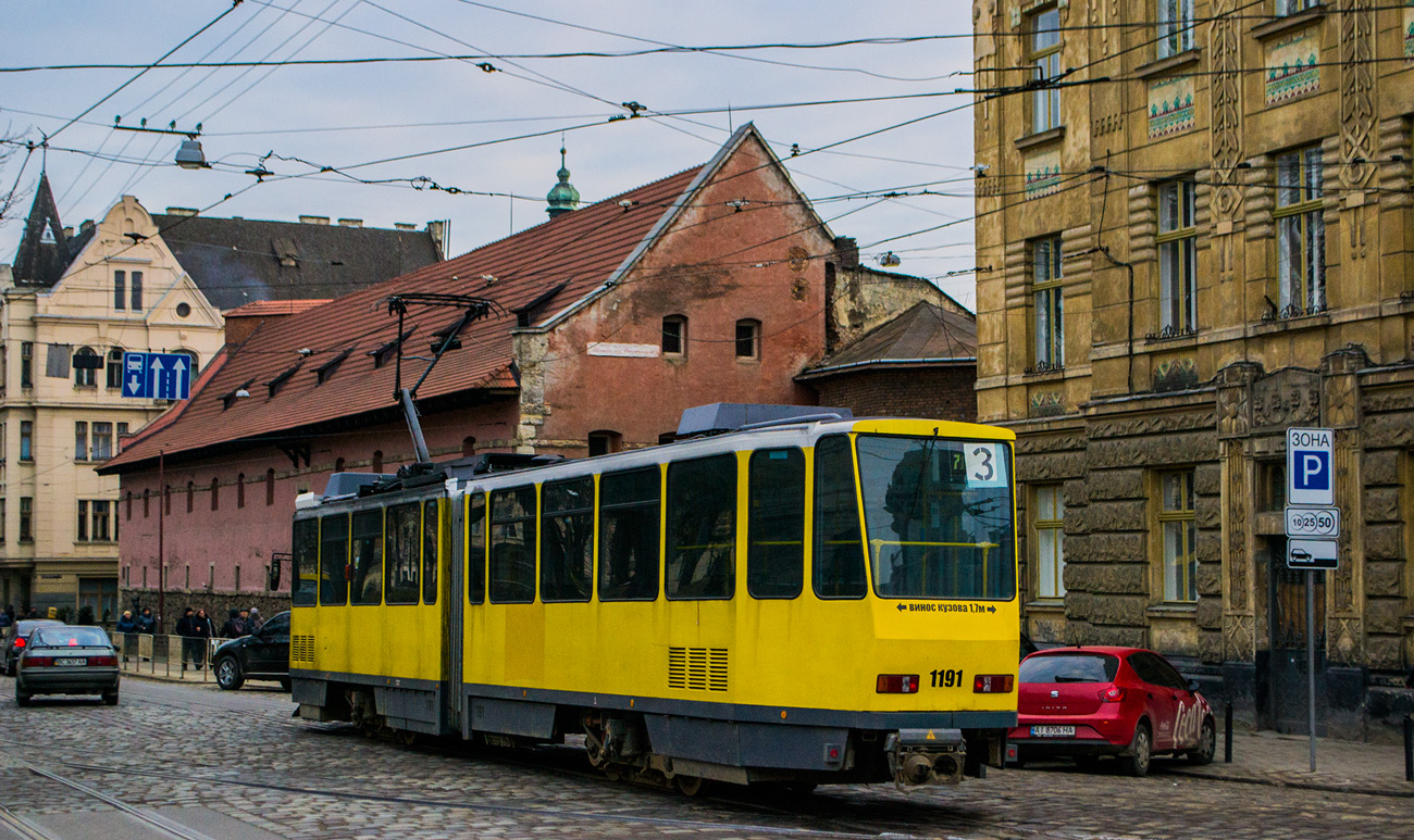 Львов, Tatra KT4DM № 1191