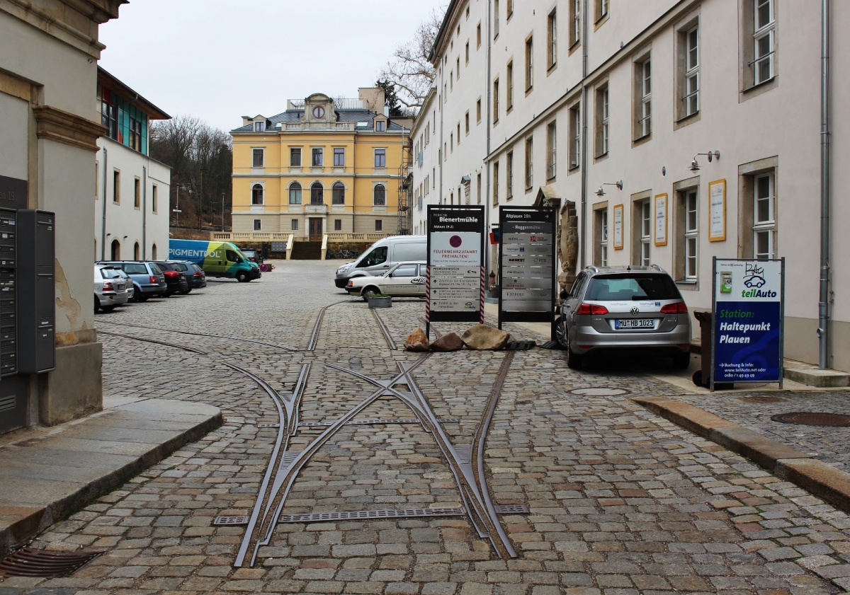 Дрезден — Oстатки бывших трамвайных линий
