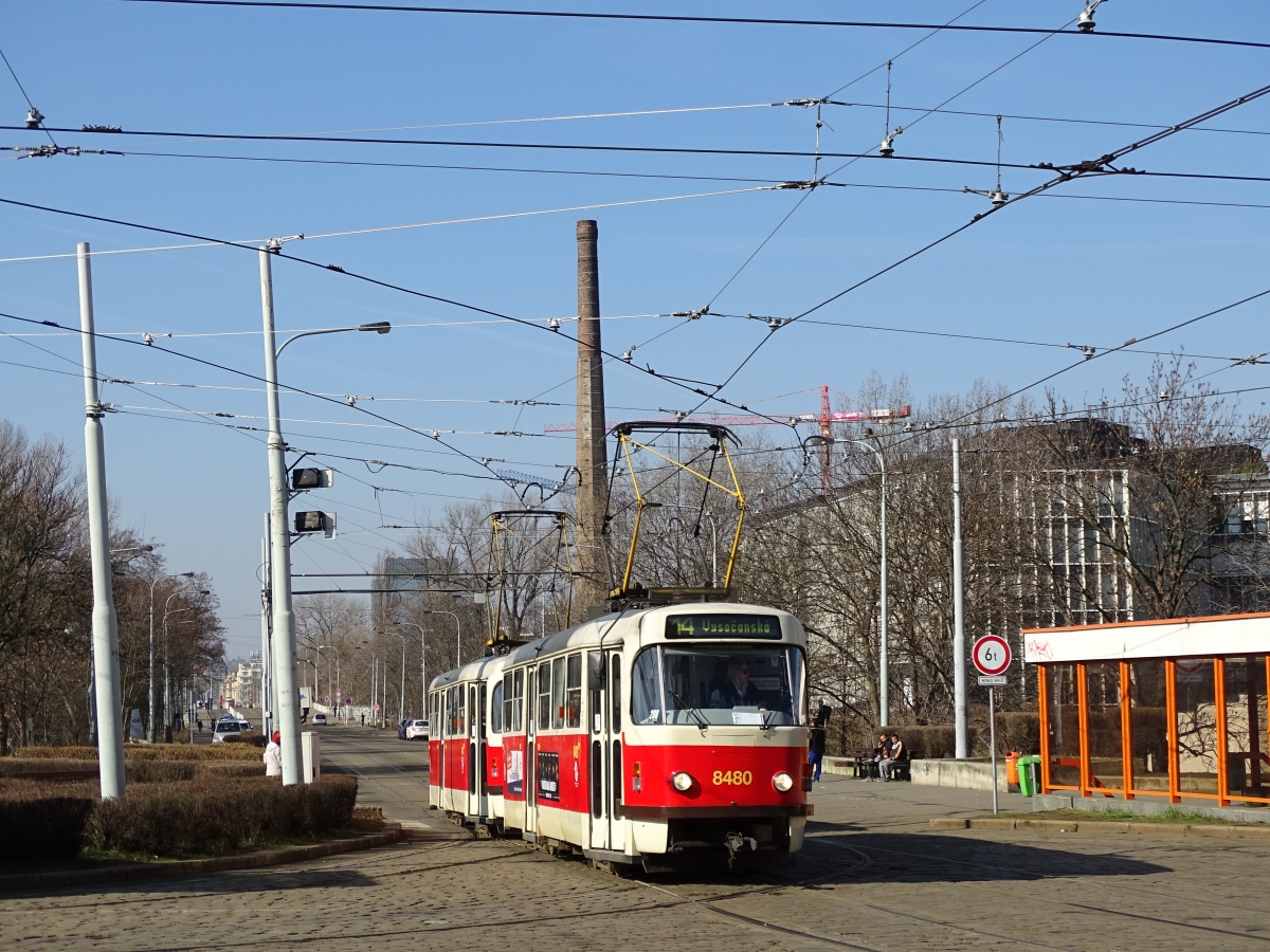 Прага, Tatra T3R.P № 8480