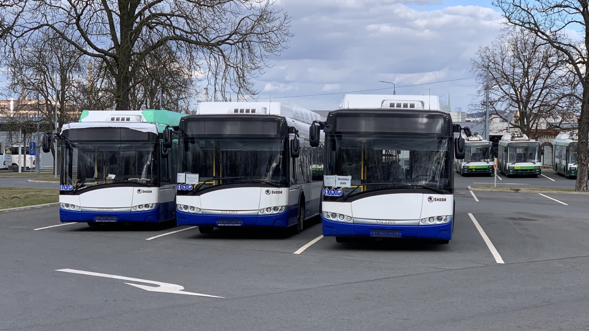 Pilzno — Nové trolejbusy a elektrobusy Škoda / New Škoda trolleybuses and electric buses