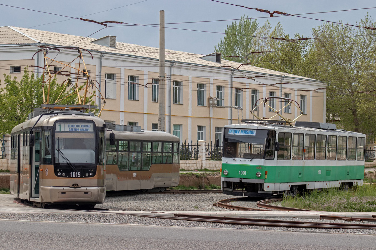 Samarkand, Vario LF.S № 1015; Samarkand, Tatra T6B5SU № 1000