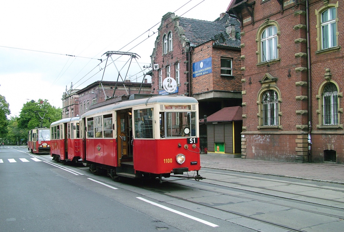 Силезские трамваи, Konstal N № 1100; Силезские трамваи — Закрытые трамвайные линии