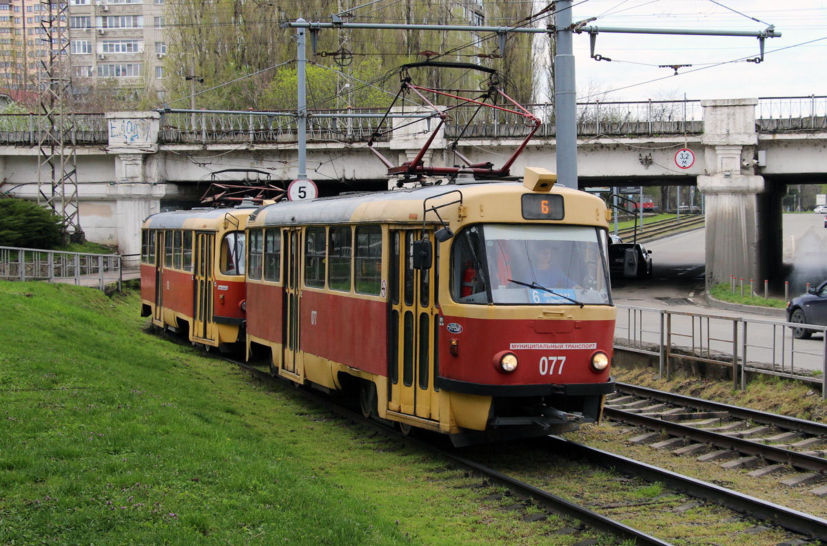 Краснодар, Tatra T3SU № 077