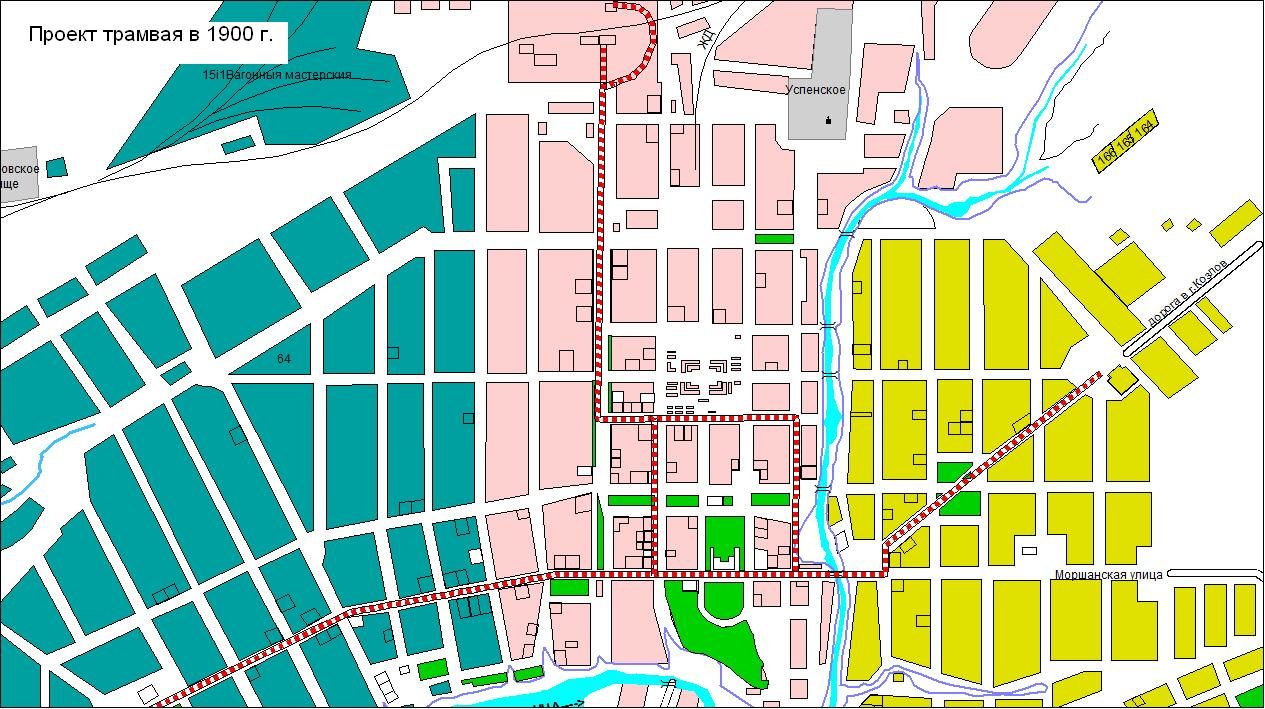 Tambov — Maps; Tambov — Tram project in Tambov