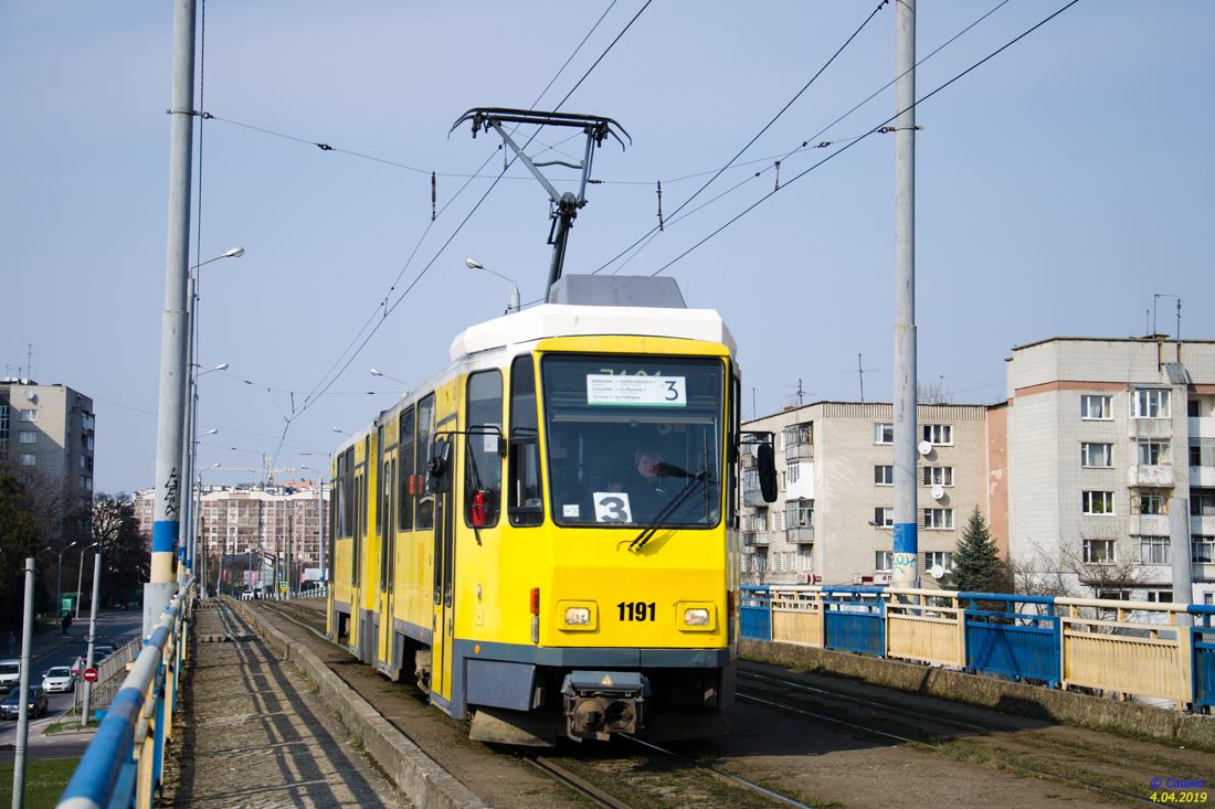 Львів, Tatra KT4DM № 1191