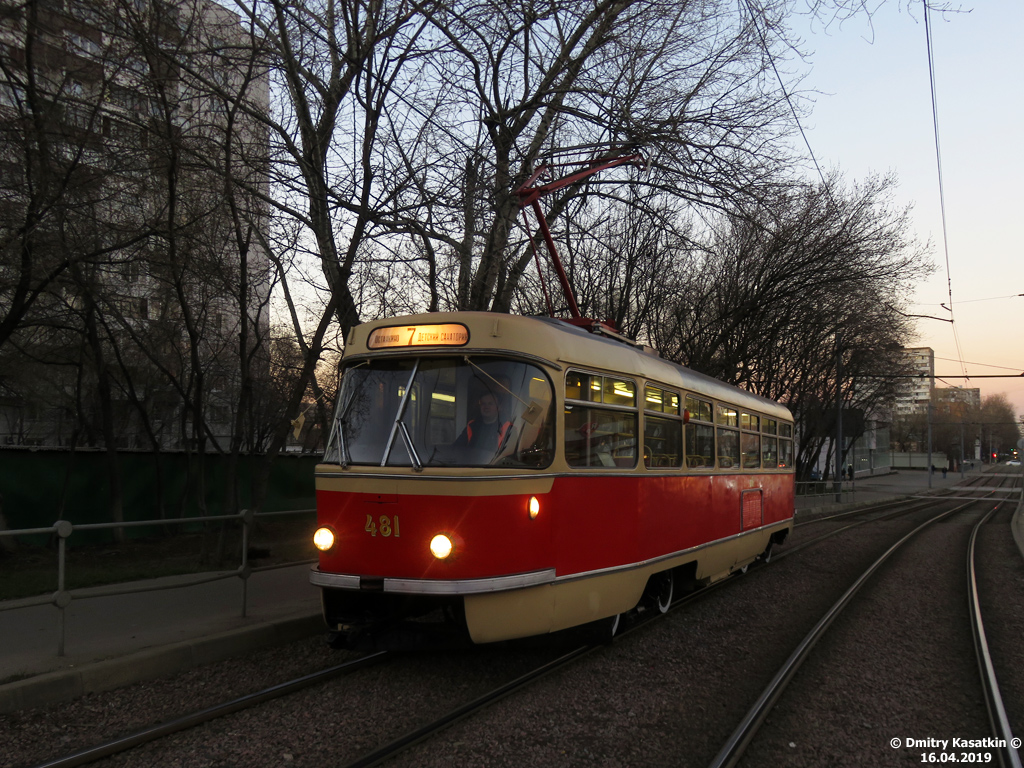 Moscow, Tatra T3SU (2-door) # 481