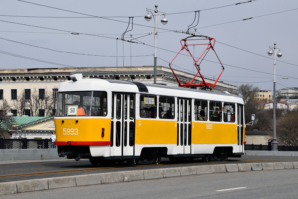Москва, Tatra T3SU № 5993; Москва — Парад к 120-летию трамвая 20 апреля 2019