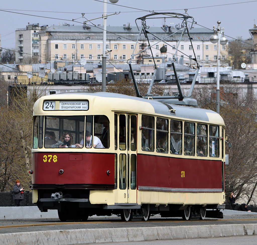 Москва, Tatra T2SU № 378; Москва — Парад к 120-летию трамвая 20 апреля 2019