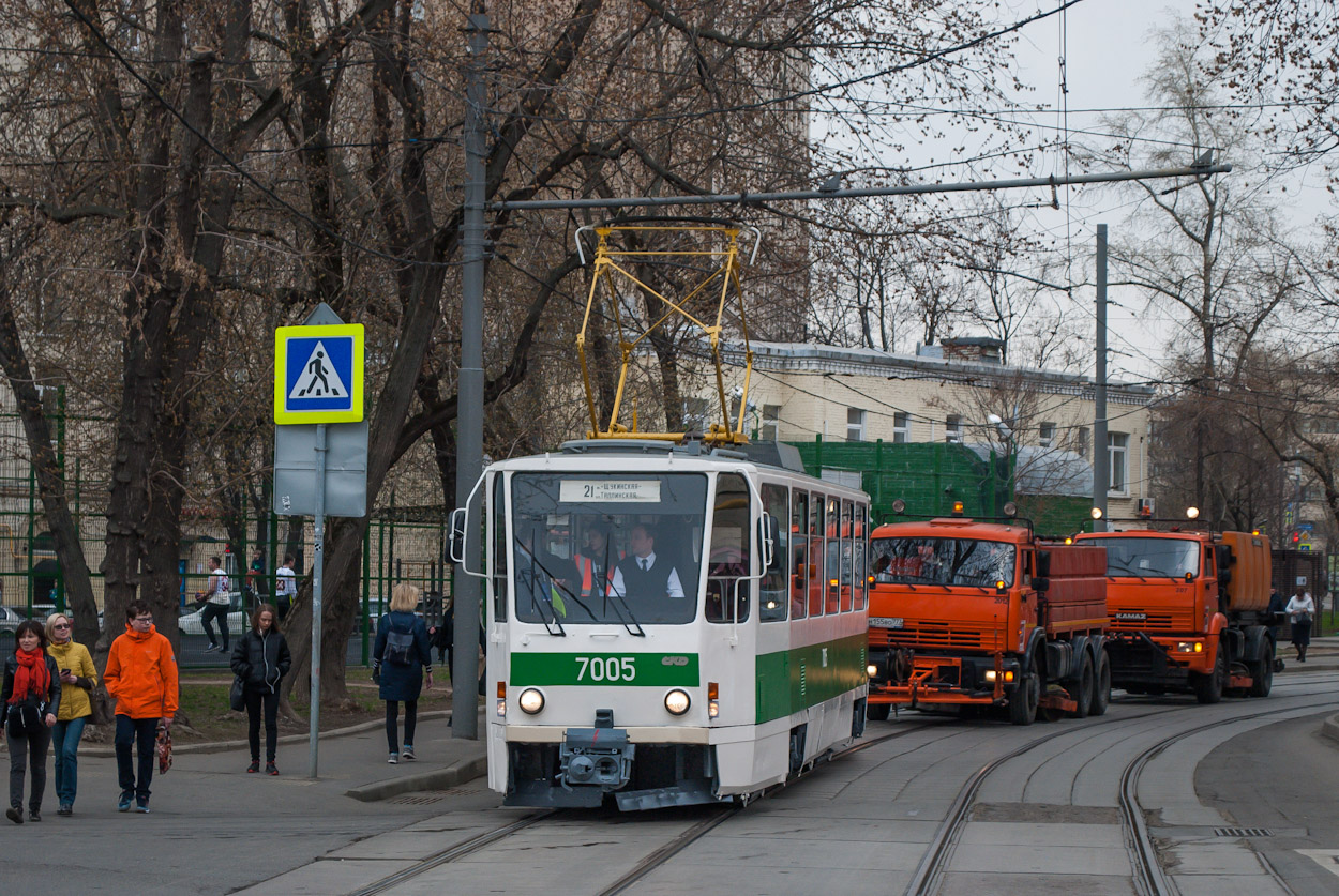 Москва, Tatra T7B5 № 7005; Москва — Парад к 120-летию трамвая 20 апреля 2019