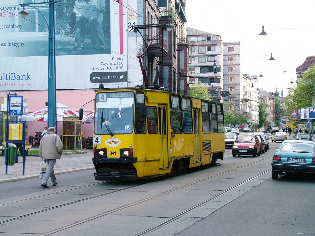 Силезские трамваи, Konstal 111N № 341; Силезские трамваи — Трамвайная сеть в Гливице (26.08.1894 — 31.08.2009)