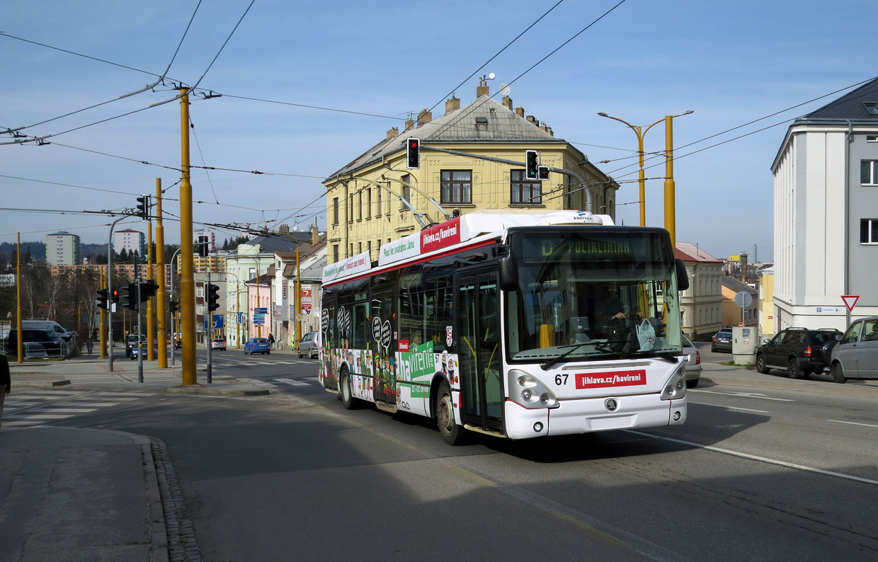 Jihlava, Škoda 24Tr Irisbus Citelis č. 67; Jihlava — Trolleybus Lines and Infrastructure