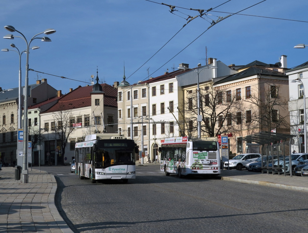 Йиглава, Škoda 26Tr Solaris III № 72; Йиглава — Троллейбусные линии и инфраструктура
