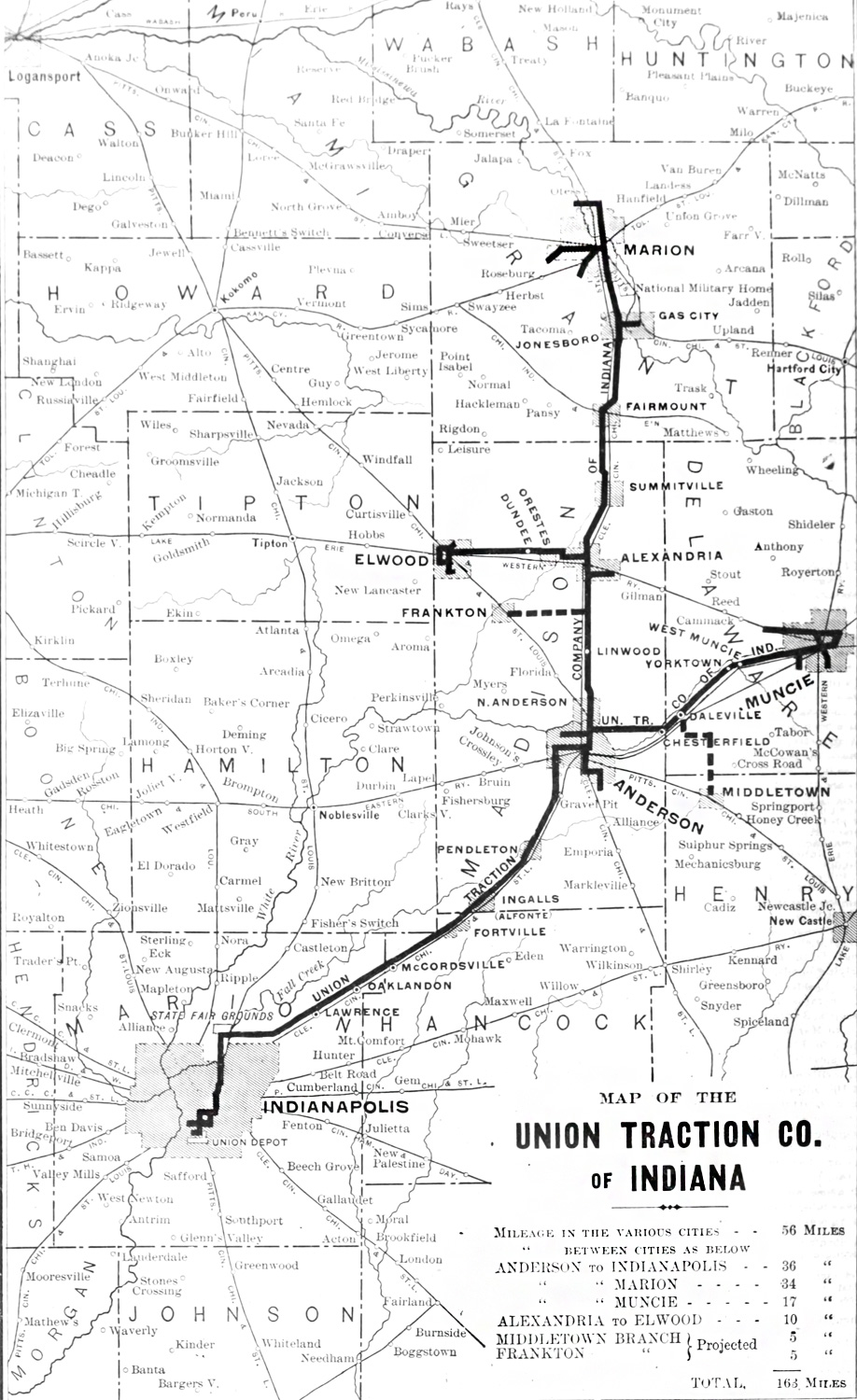 Union Traction of Indiana — Maps and Plans