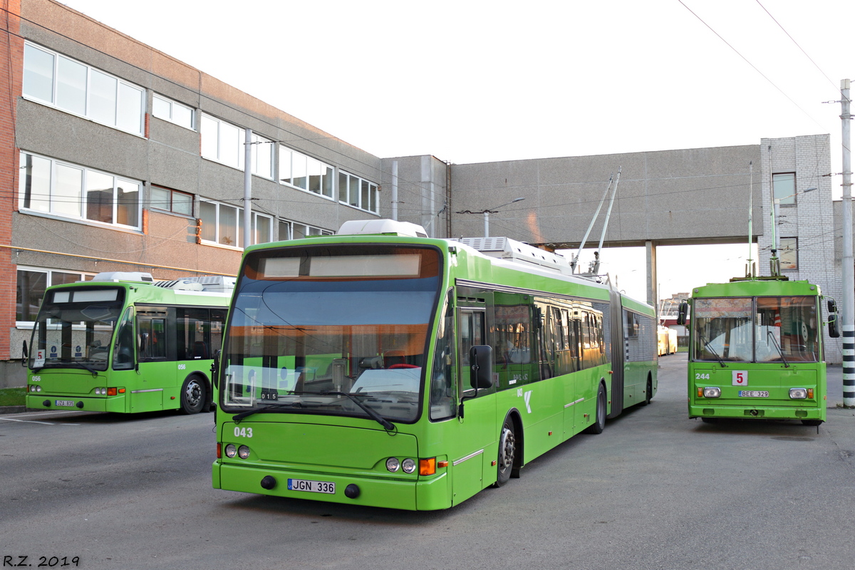 Kaunas, Berkhof Premier AT18 № 056; Kaunas, Berkhof Premier AT18 № 043; Kaunas, Škoda 14Tr02 № 244