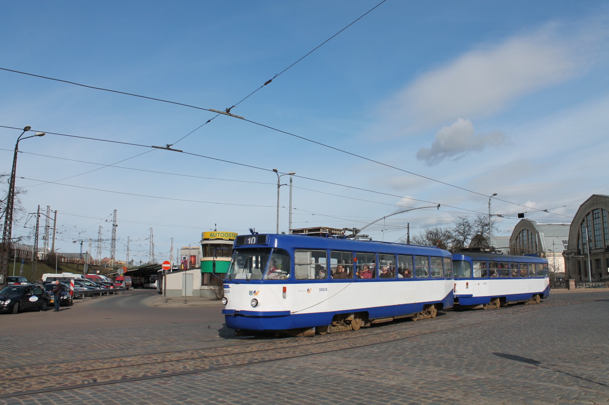 Riga, Tatra T3A č. 30024; Riga, Tatra T3A č. 30035