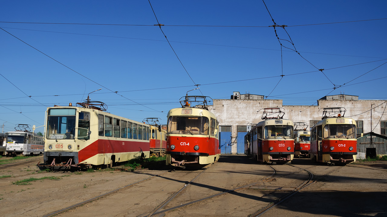 Тула, 71-608К № СП-5; Тула, Tatra T3SU № СП-4; Тула, Tatra T3SU № СП-3; Тула, Tatra T3SU № СП-2