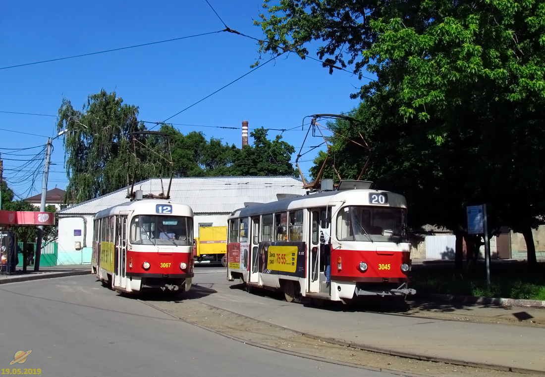 Charkov, Tatra T3SUCS č. 3067; Charkov, T3-VPSt č. 3045