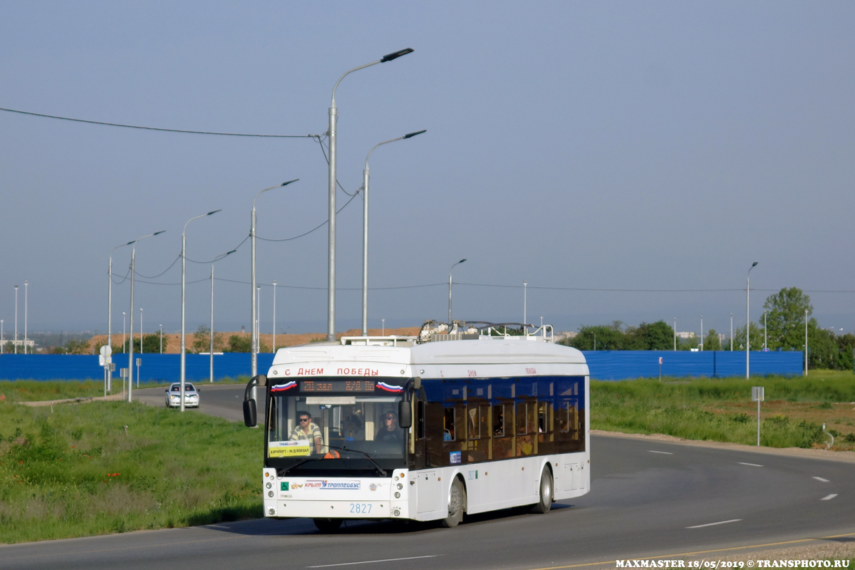 Troleibuzul din Crimeea, Trolza-5265.03 “Megapolis” nr. 2827; Troleibuzul din Crimeea — The movement of trolleybuses without CS (autonomous running).