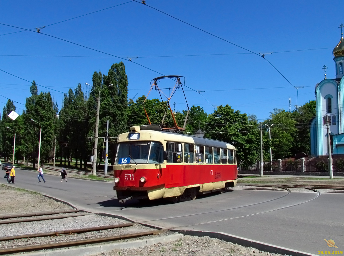 Харьков, Tatra T3SU № 671