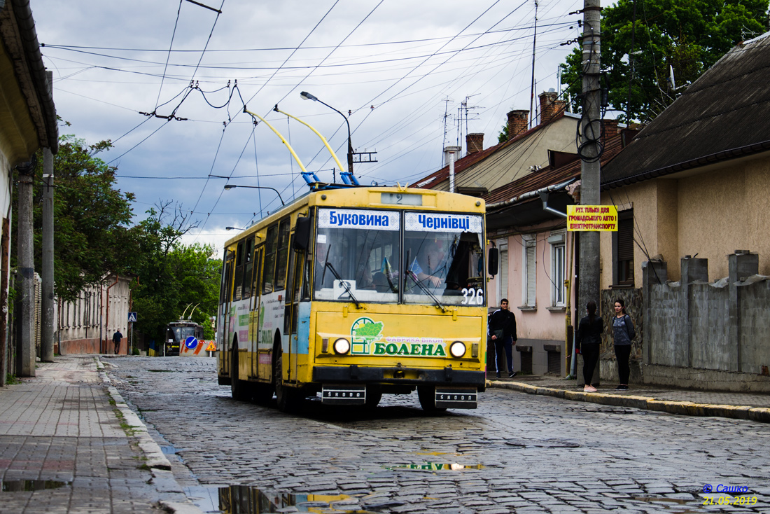 Černovice, Škoda 14Tr89/6 č. 326; Černovice — Repair of Rus'ka street