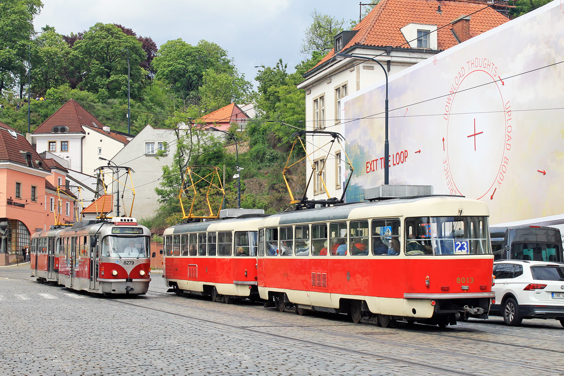 Прага, Tatra T3R.PLF № 8279; Прага, Tatra T3M № 8013