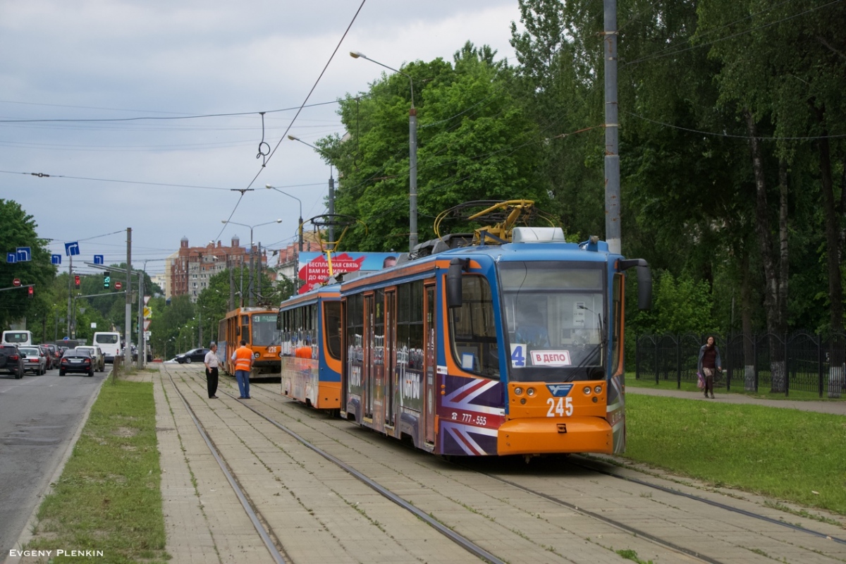 Szmolenszk, 71-623-01 — 245; Szmolenszk — Shuttle traffic of trams during the repair of Nikolaev Street