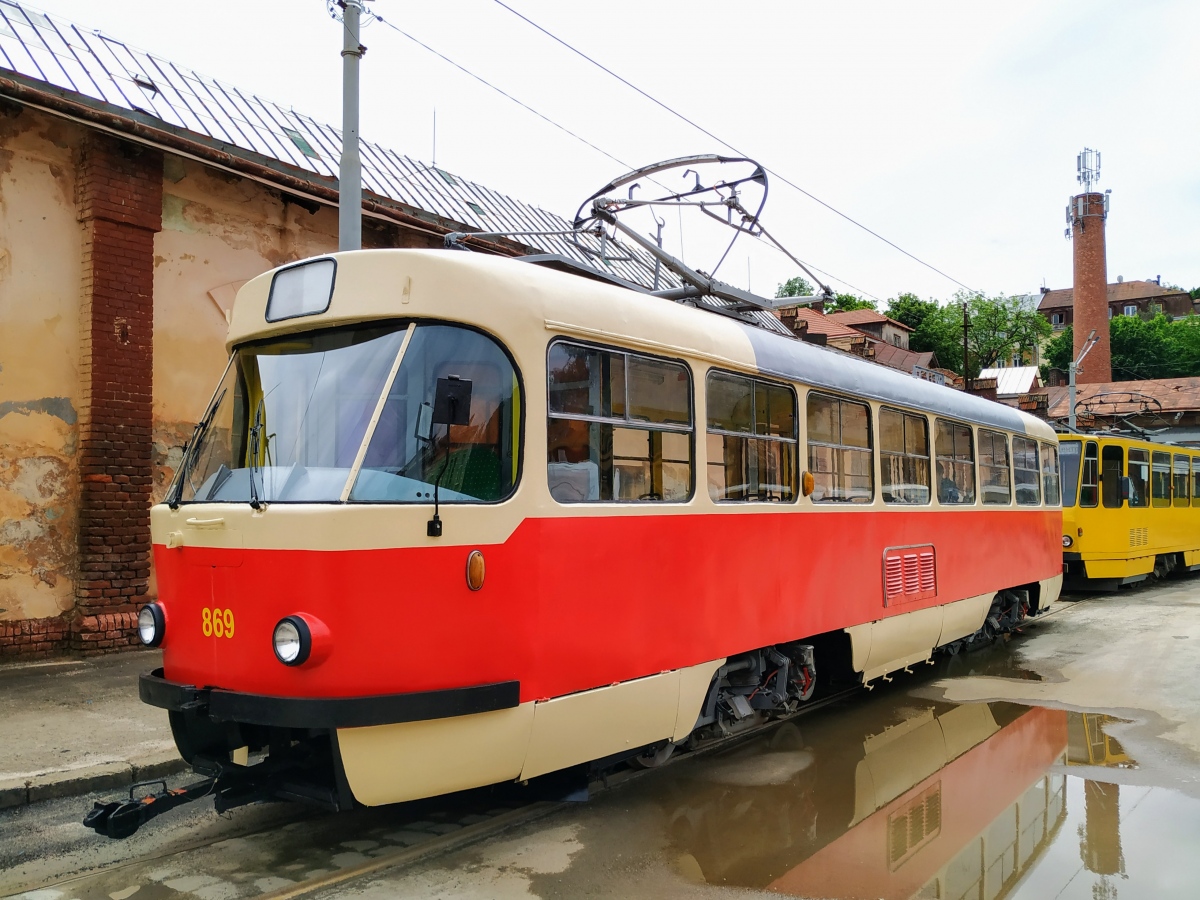 Lviv, Tatra T4SU # 869; Lviv — Tram show on the occasion of the 125th anniversary of the Lviv tram